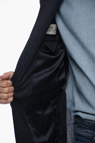 CC COLLECTION Half-Lined RETAILORED Blazer with Tattersall Pattern