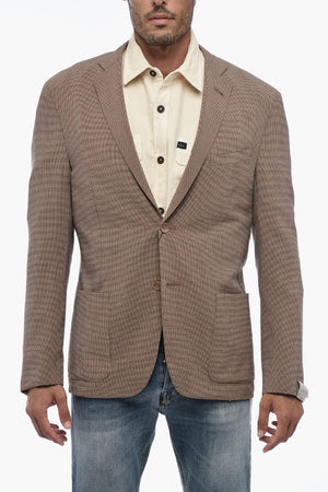 Halbgefütterter Blazer mit Hopsack-Gewebe