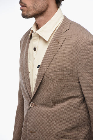 Half-Lined Blazer with Hopsack Weave