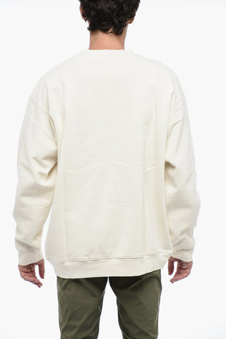 Crewneck Sweatshirt with Logoed Embrodery