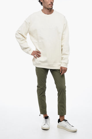 Crewneck Sweatshirt with Logoed Embrodery
