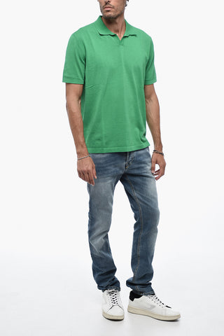 Piquet Cotton Polo with Embroidery