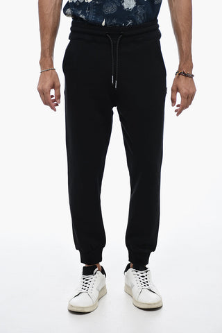 Brushed Cotton Joggers with Rear Embroidery