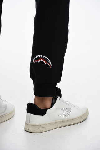 Brushed Cotton Joggers with Rear Embroidery