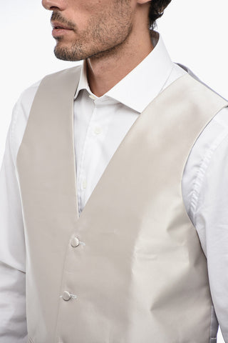 Gilet in Seta con Tasche a Filo