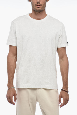 Jersey Cotton T-Shirt with Floral Pattern