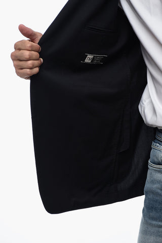 TM Blazer Sfoderato in Lana Tech con Tasche a Toppa