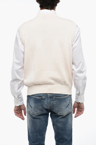 Cotton Knit Crewneck Vest