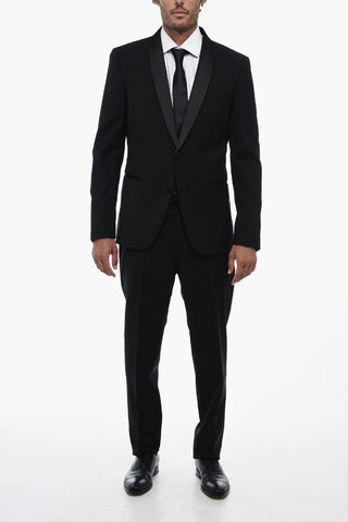 CC COLLECTION 3-Piece CERIMONIA Suit with Satin Lapel