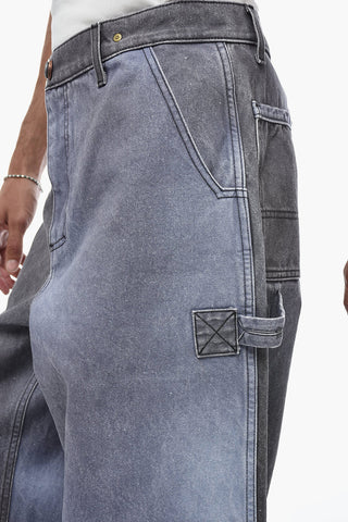 Two-toned Wide Leg Denims
