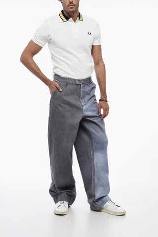 Two-toned Wide Leg Denims