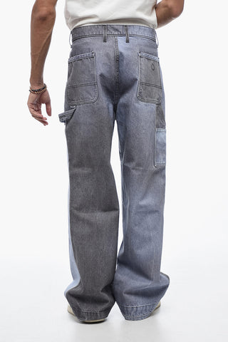 Two-toned Wide Leg Denims