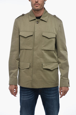 CC COLLECTION Overshirt Utility con Abbottonatura Nascosta