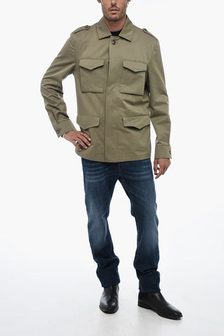CC COLLECTION Overshirt Utility con Abbottonatura Nascosta