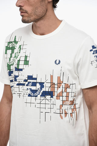 Crewneck T-shirt with GRID Print