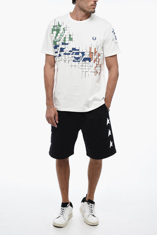 Crewneck T-shirt with GRID Print