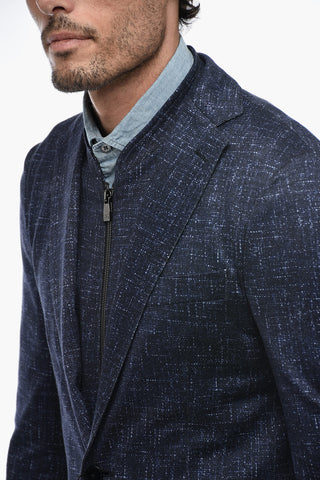 ID Linen Blend Blazer with Removable Chest Piece