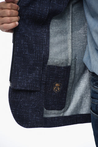 ID Linen Blend Blazer with Removable Chest Piece