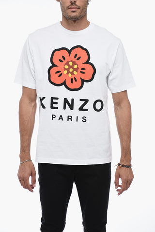 Crew Neck POPPY Cotton T-Shirt with Print