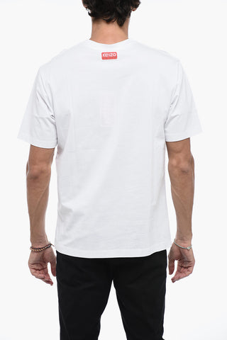 Crew Neck POPPY Cotton T-Shirt with Print