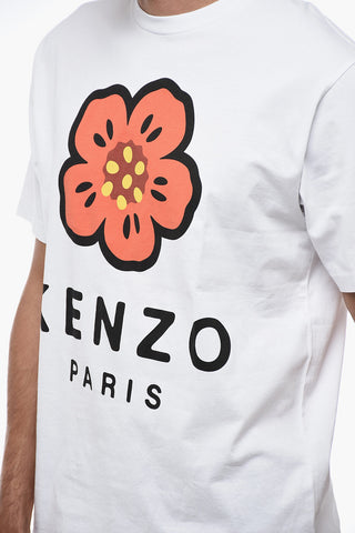 Crew Neck POPPY Cotton T-Shirt with Print