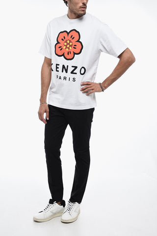 Crew Neck POPPY Cotton T-Shirt with Print