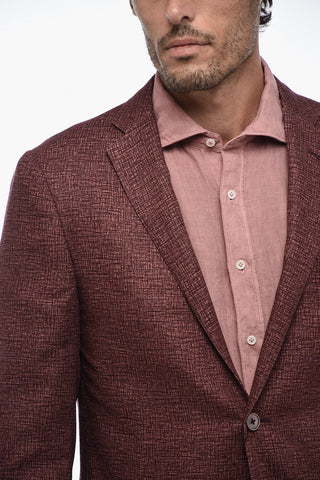 Patch Pockets Silk Blazer