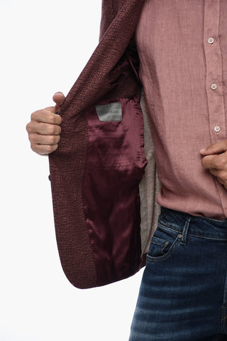 Patch Pockets Silk Blazer