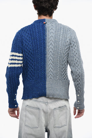 Wool Aran Two-toned Pullover