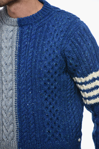 Wool Aran Two-toned Pullover
