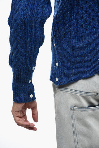 Wool Aran Two-toned Pullover