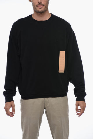DIESEL Stretchy Embroidered Sweatshirt with Drawstring