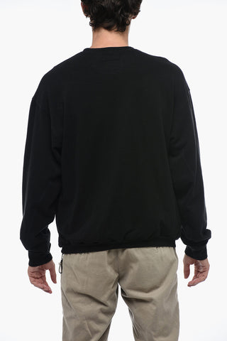DIESEL Stretchy Embroidered Sweatshirt with Drawstring