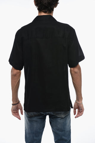 Flame Print Bowling Shirt