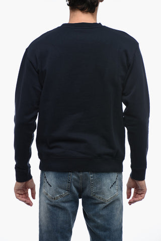 Brushed Cotton Sweatshirt with Logo Print