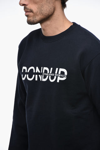 Brushed Cotton Sweatshirt with Logo Print
