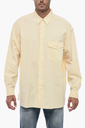 Cotton Poplin Shirt with Italian Collar