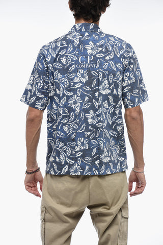Camicia in Popeline con Stampa Floreale