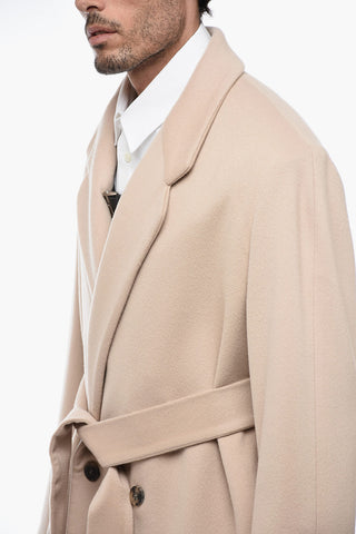 Double-Breast Over Coat with Buckle