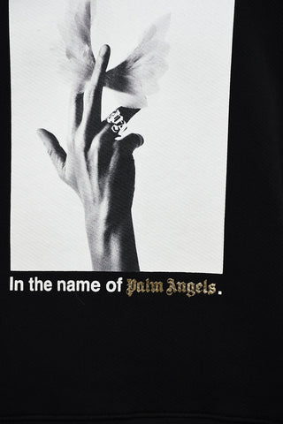 Brushed Cotton WINGS Crew Neck Sweatshirt with Print