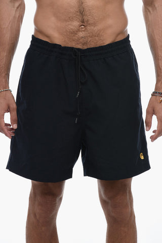 Solid Color CHASE Swim Shorts With Drawstrings