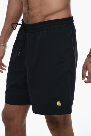 Solid Color CHASE Swim Shorts With Drawstrings