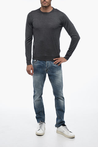 Maglia in Misto Lana e Seta con Vita Elasticizzata
