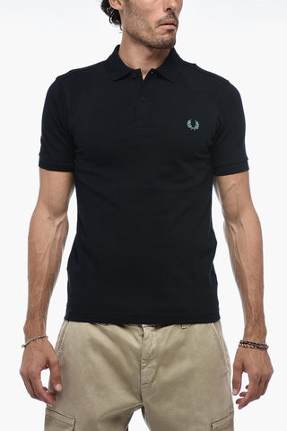 Piquet Cotton Polo with Embroidery