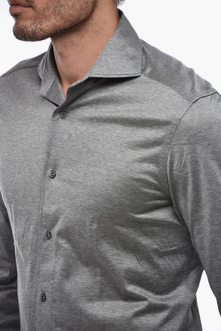Standard Collar Cotton Jersey Shirt