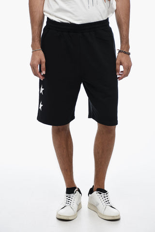 Shorts Joggers Stampati In Cotone Garzato