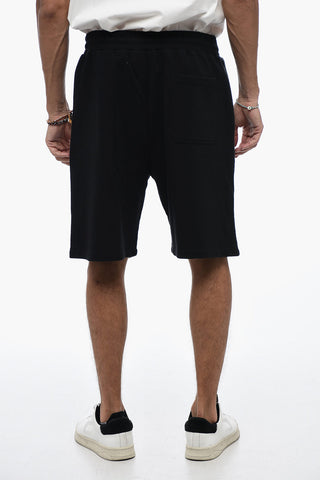 Shorts Joggers Stampati In Cotone Garzato