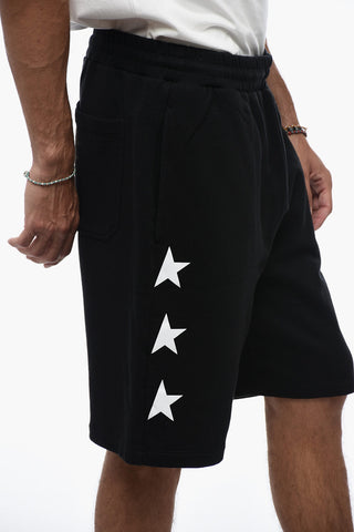 Shorts Joggers Stampati In Cotone Garzato