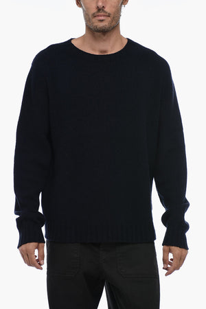 Wool-Blend Sweater with Embroidered Logo