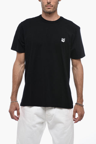 Crewneck T-shirt with FOX Embroidery